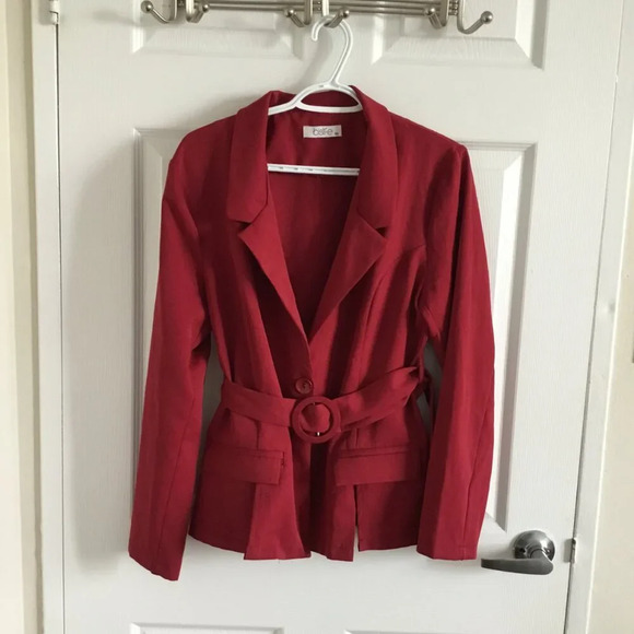 Two-piece Set Jacket and Skirt Red Sz 14  US women Plus - Picture 4 of 12